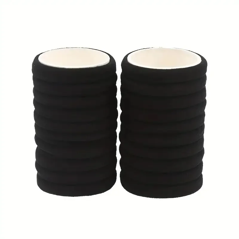 50/100 Stück schwarze Haarbänder für Frauen und Mädchen, Haarband, hochelastisches Gummiband, Haargummis, Pferdeschwanzhalter, Haargummis, Zubehör
