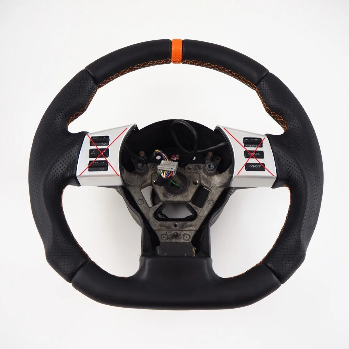 For NISSAN 350z Z33 Coupe Roadster Flat Bottom Steering Wheel Included Volante