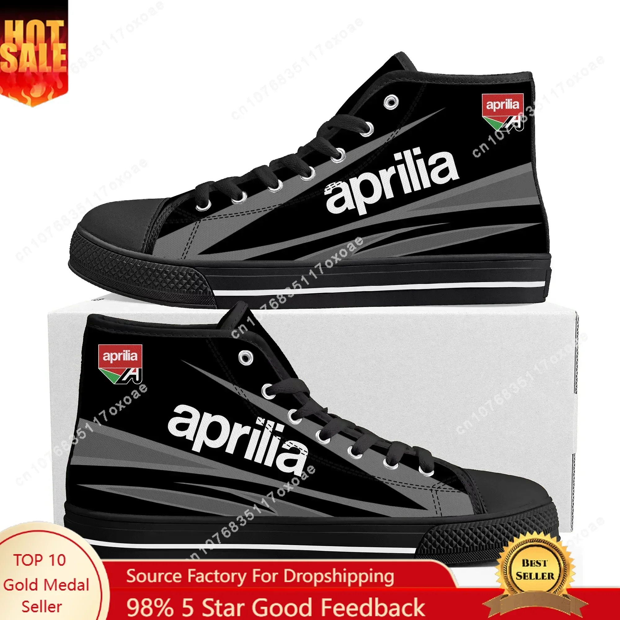 

Aprilia Shoes High Top Sneakers Mens Womens Teenager High Quality Canvas Sneaker couple Casual Shoe Customize Shoes