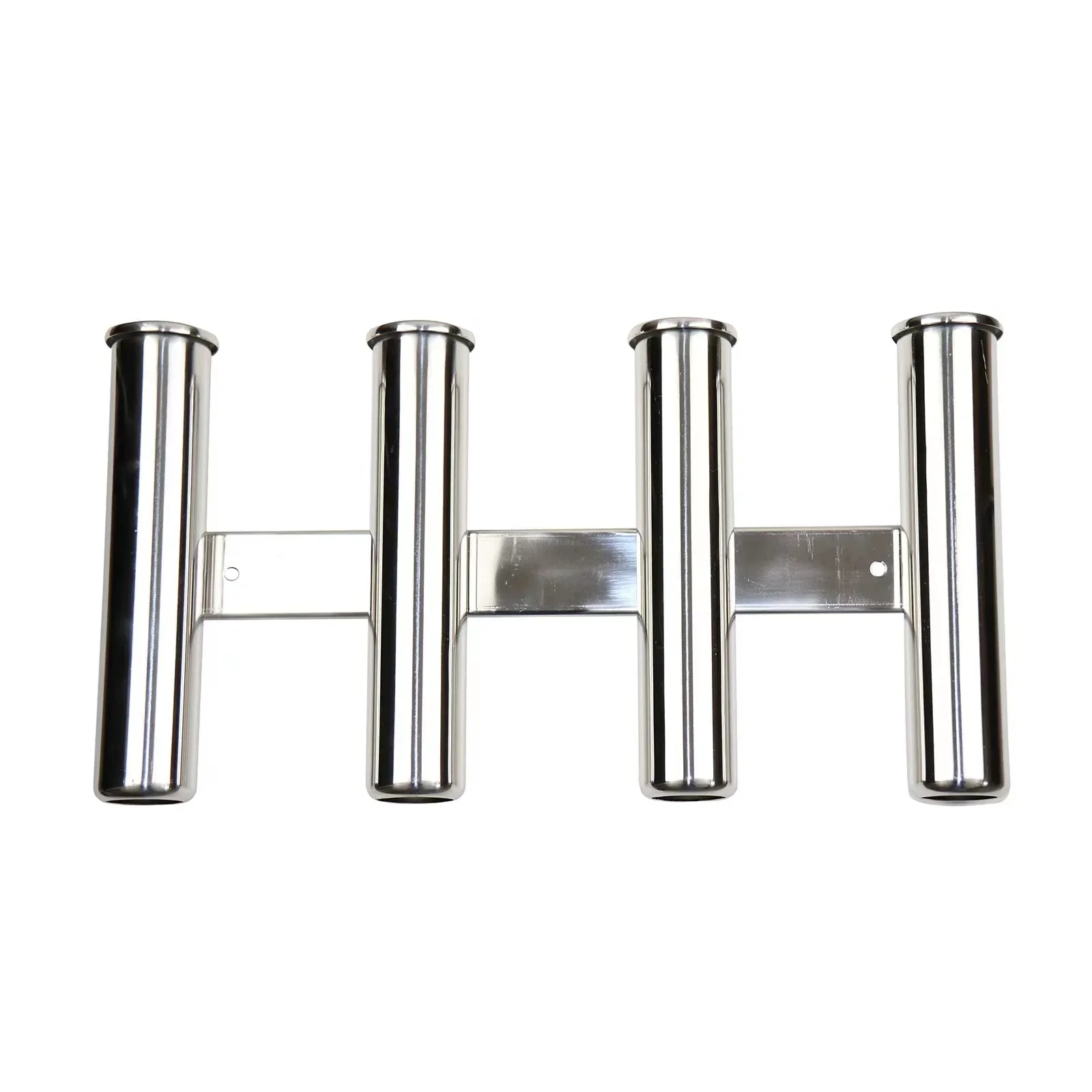 ボートパーツ-実用的な4本チューブ釣り竿用フラッシュマウントロッドブラケットスタンドホルダー-316ステンレス鋼-壁掛け
