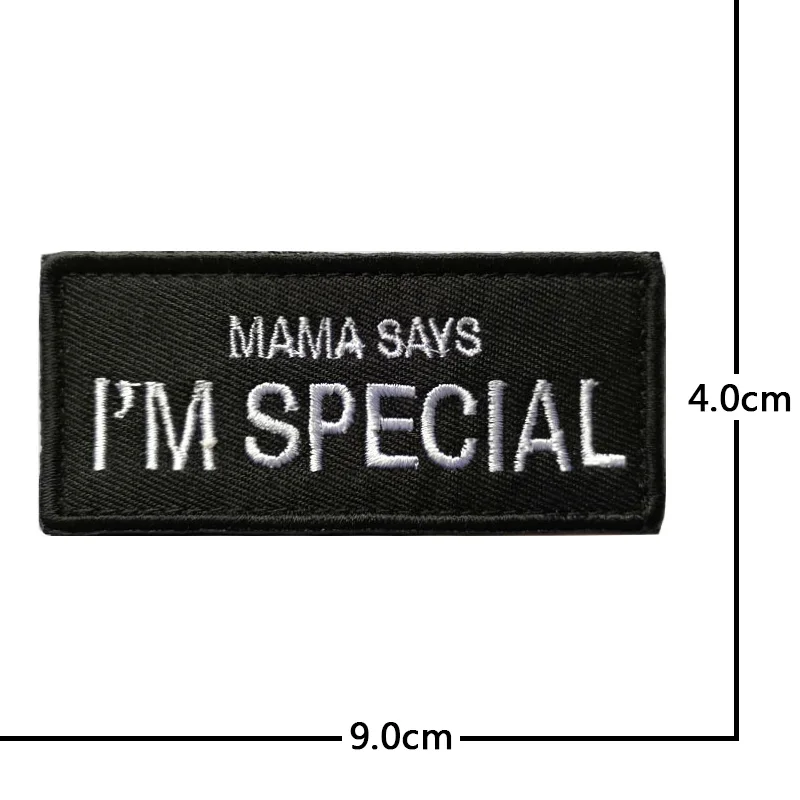 embroidered patch mama says Im special patch funny BIKER 3D PVC rubber motorcycles tactical patches army airsoft outdoor custom