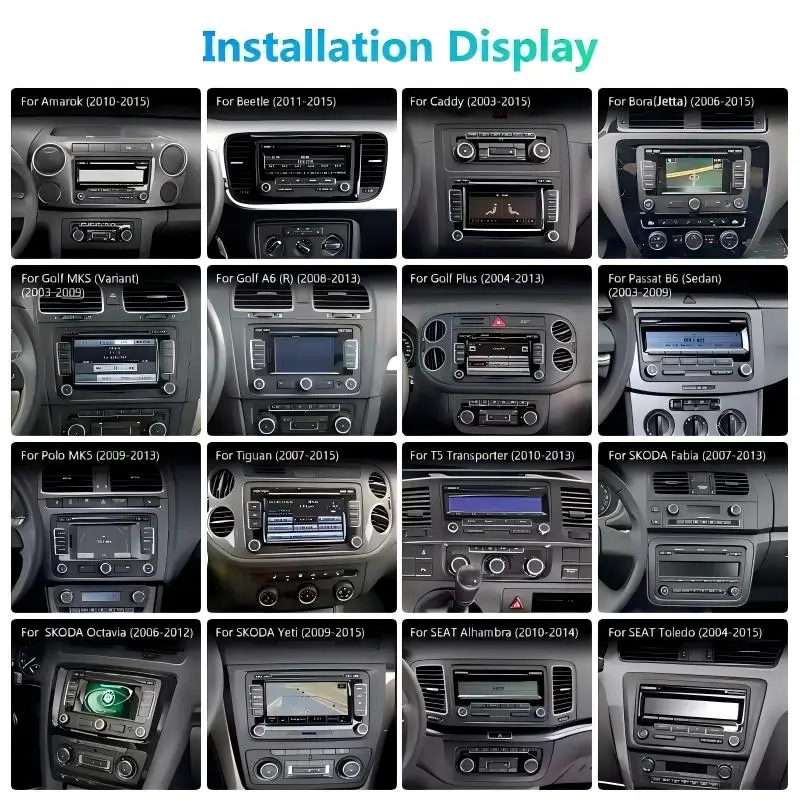 Radio para coche Junsun Android de 7 y 9 pulgadas para VW Volkswagen Skoda Octavia Golf 5 6 Touran Passat B6 Polo Jetta CarPlay Auto Stereo RDS DSP 2