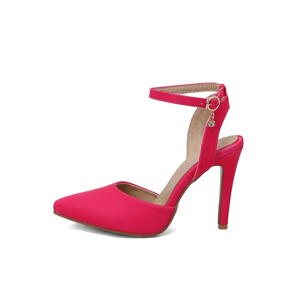 New Summer Elegant Black Green Women Nude Sandals Sexy High Heels Lady Slingback Shoes Plus Big Small Size  32 43 45 50 view 3