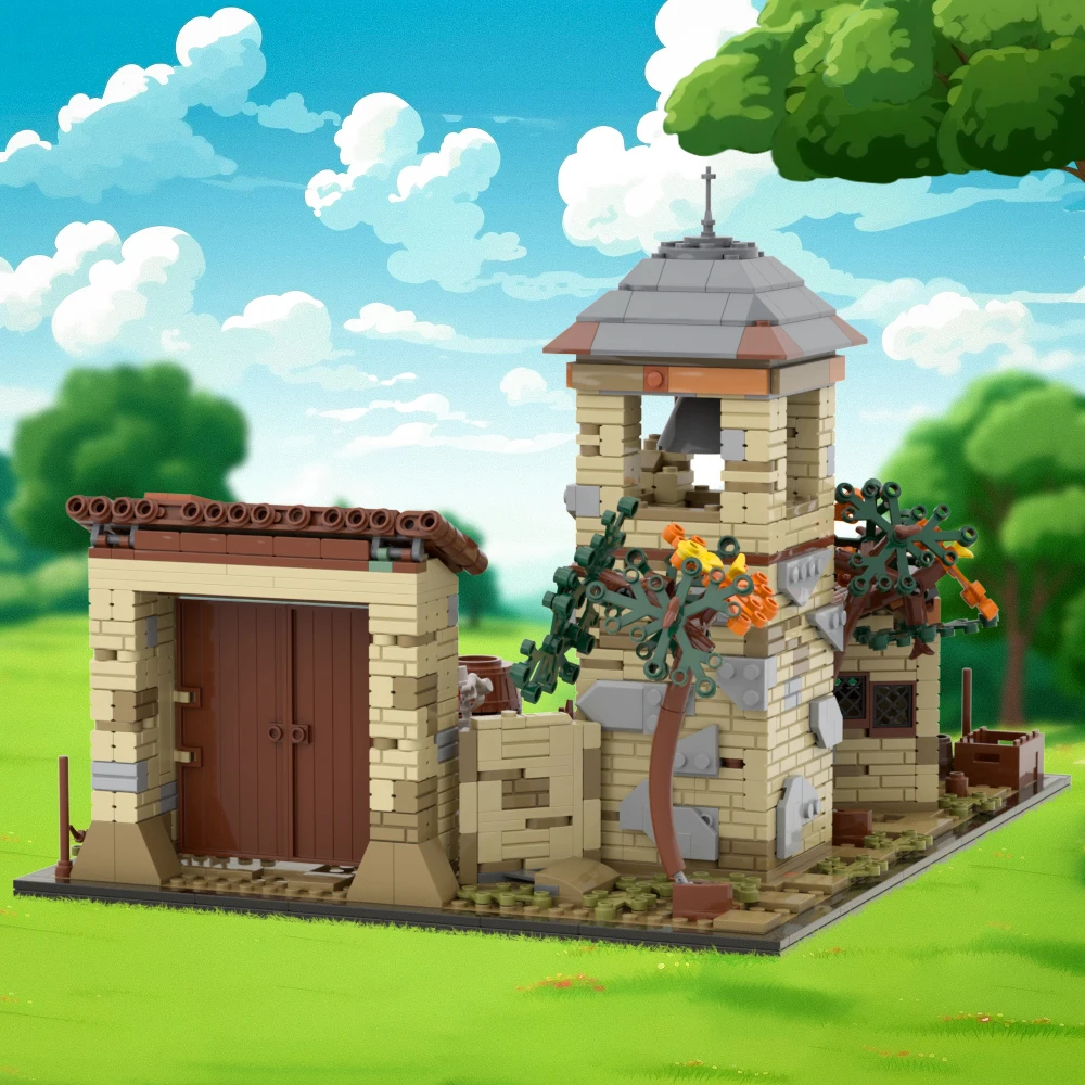 Gobricks MOC 공포 게임 Spookys Forest Village 모델 빌딩 블록 클래식 성 diy 벽돌 장난감 어린이 생일 선물