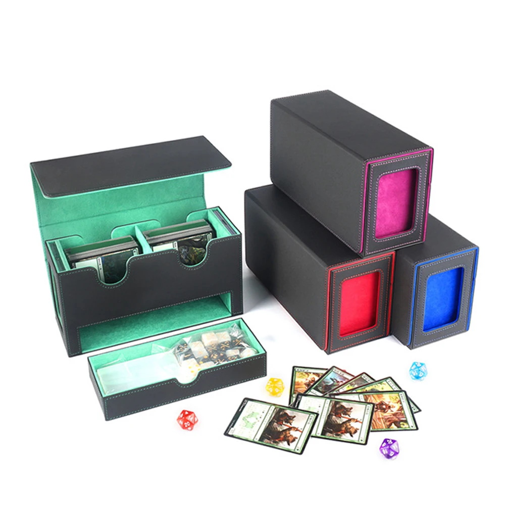 Exquisite large box capacity trade card deck box collection card toy magnetic closed game card storage collection game card cass