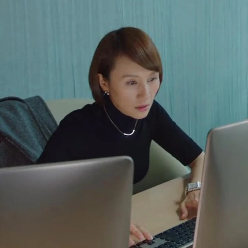 

Autumn Ice Silk Knitted Top Thin ort Sve Slim Fit Base irt Women's f Sve High Collar Commute Sle Korean Version