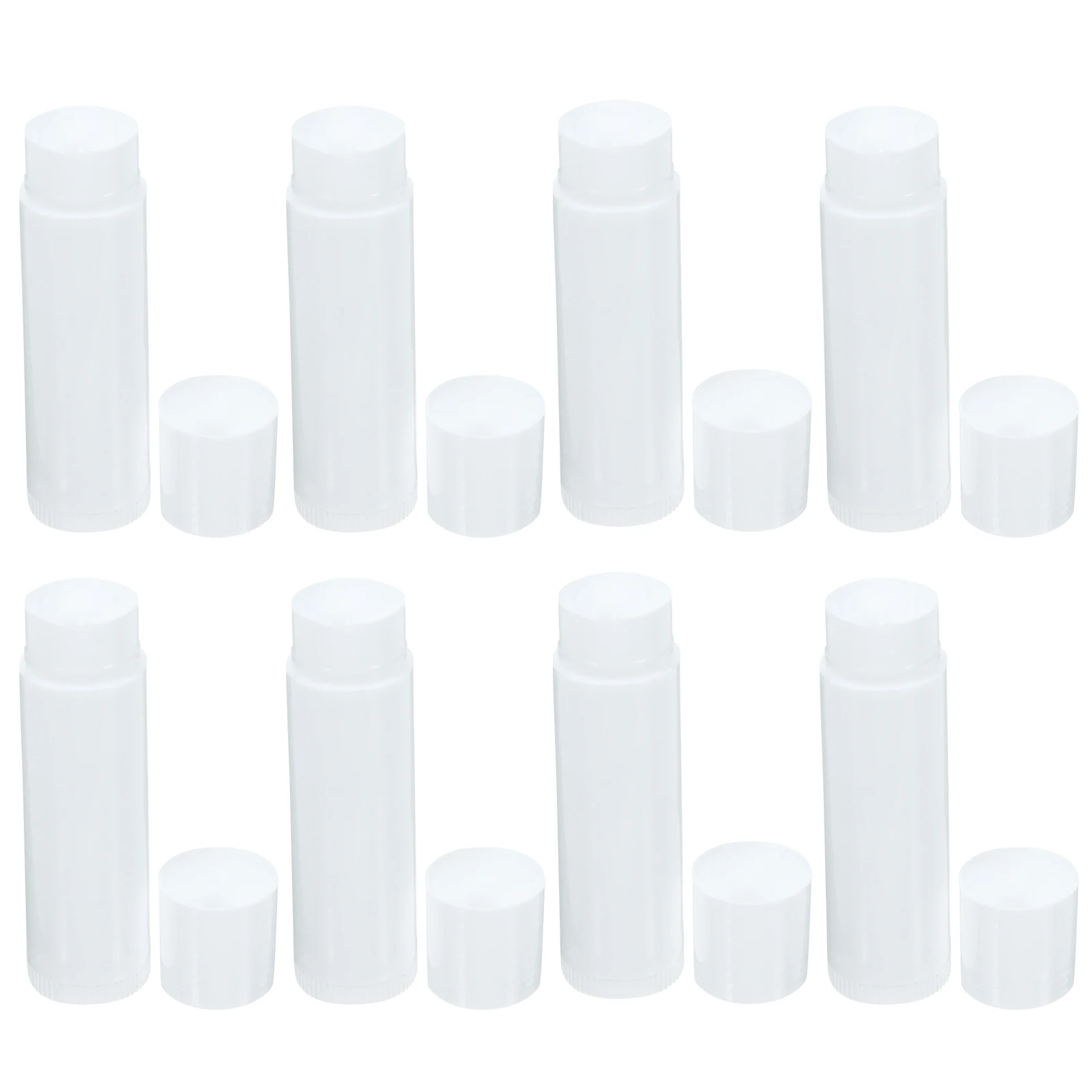 50 قطعة أنابيب بلسم الشفاه الطبيعية البولي بروبلين قبعات بيضاء شفافة آلية عجلة الدفع DIY بها بنفسك حاوية ملمع الشفاه بلسم الشفاه