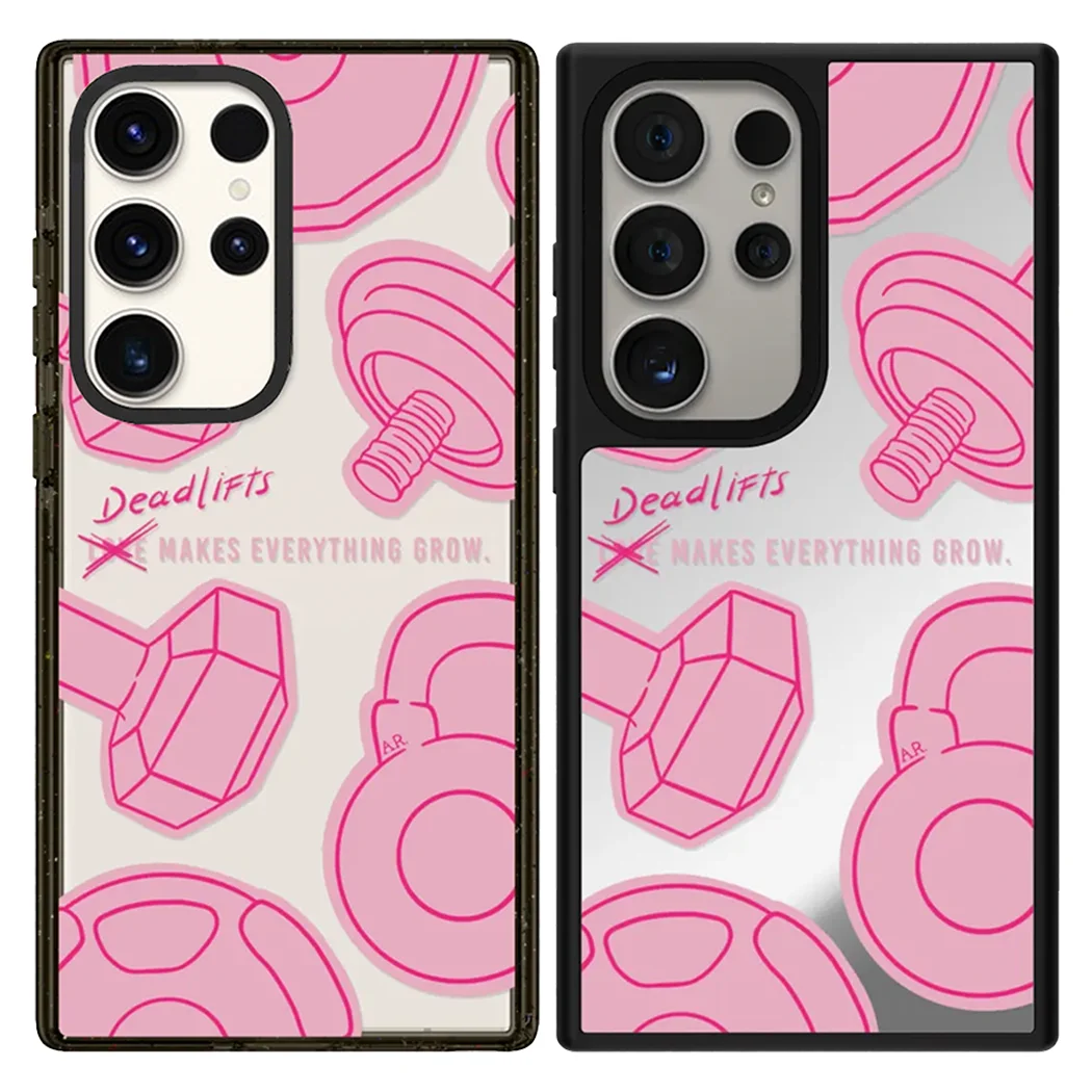 

Cartoon Dumbbell Magnetic Mirror / Acrylic Case for Samsung Galaxy S23 S24 S25 Ultra S25+ Plus Protective Shell