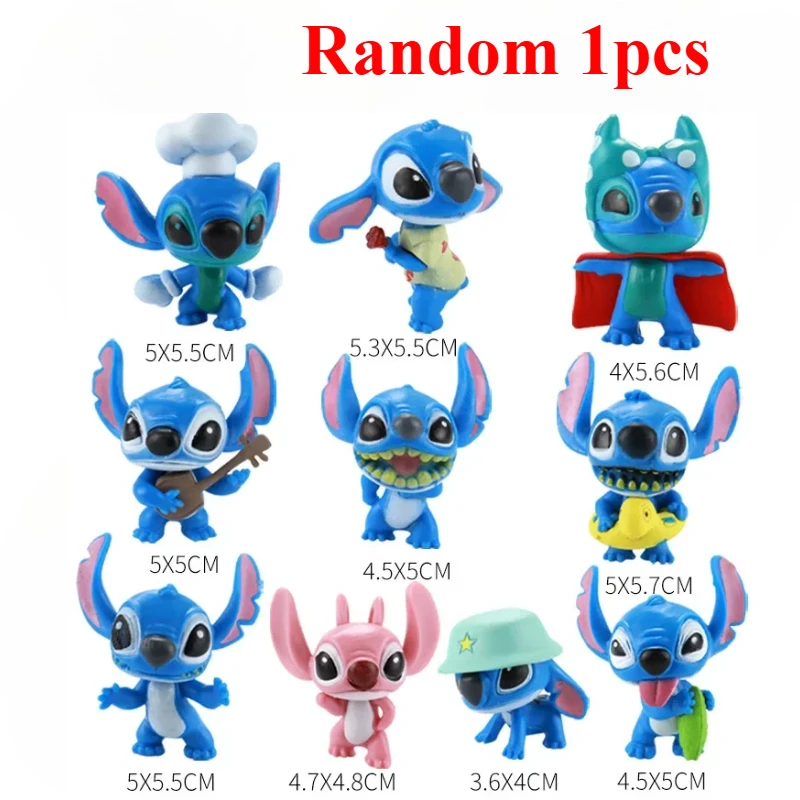 

1pcs Disney Lilo and Stitch Anime Figure 4-6cm Cute Stich Action Figure Doll Ornaments Model Statue Birthday Party Gifts Toys