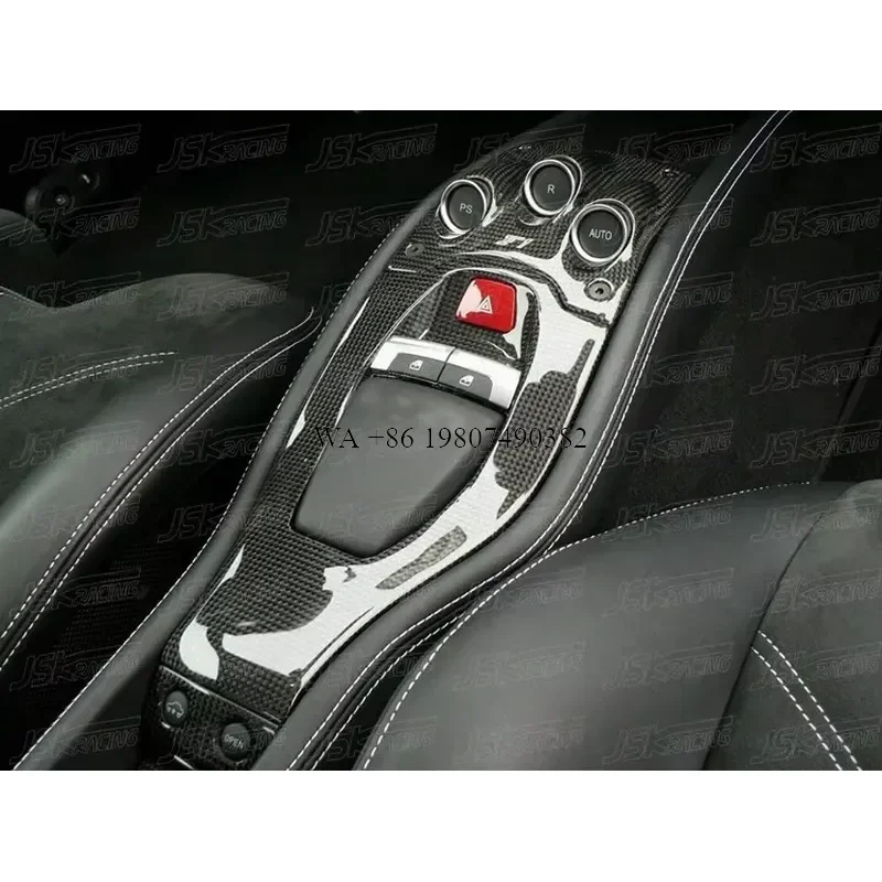 Wmwmnu Carbon Fiber Interior Gear Shift Surround Trim Cover for 2011-2013 458 Italia Car Accessories Decoration