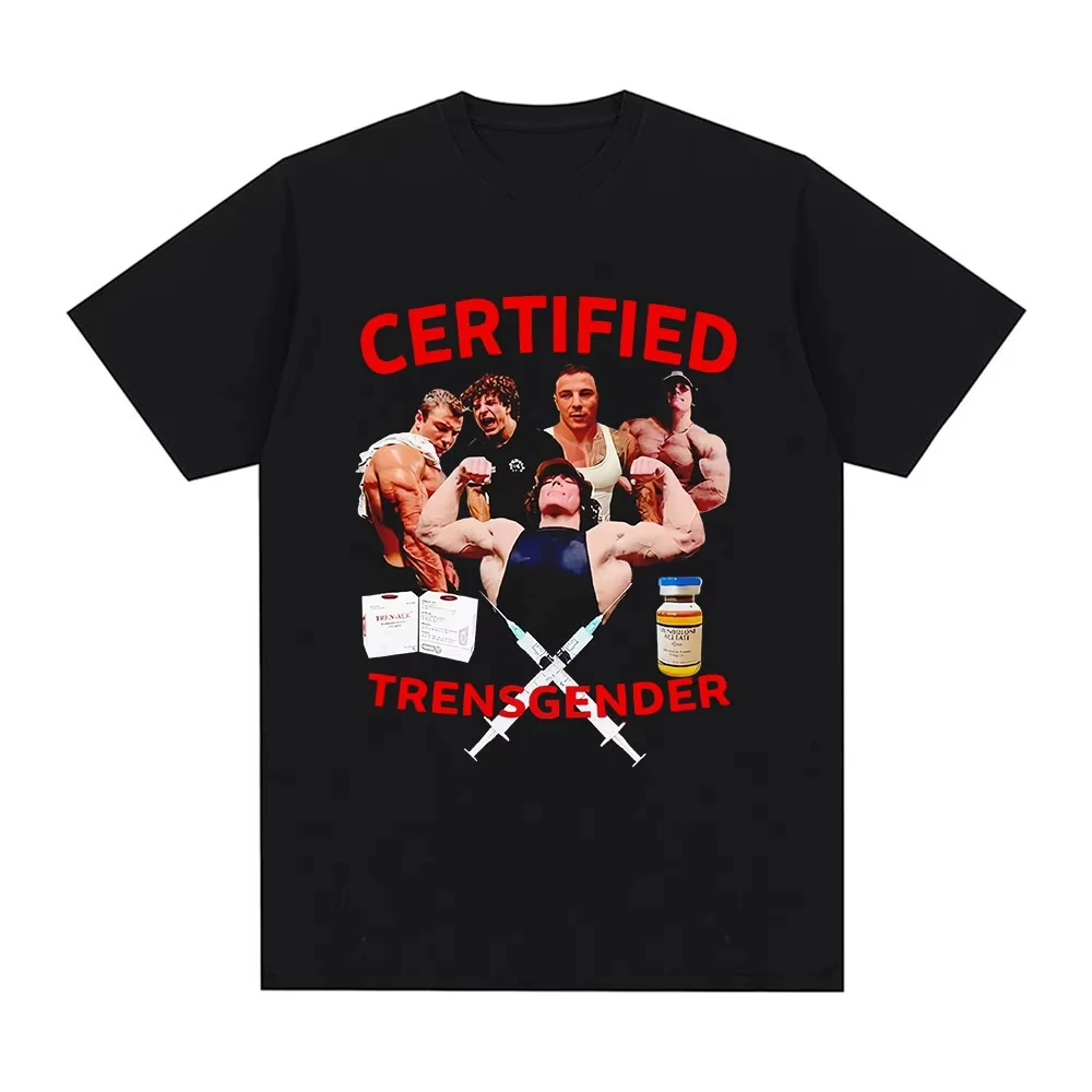 Certified Trensgender Funny Sam Sulek Tren Meme T Shirts Women Casual Cotton Short Sleeve T-shirts Fashion Vintage T-shirt Tops