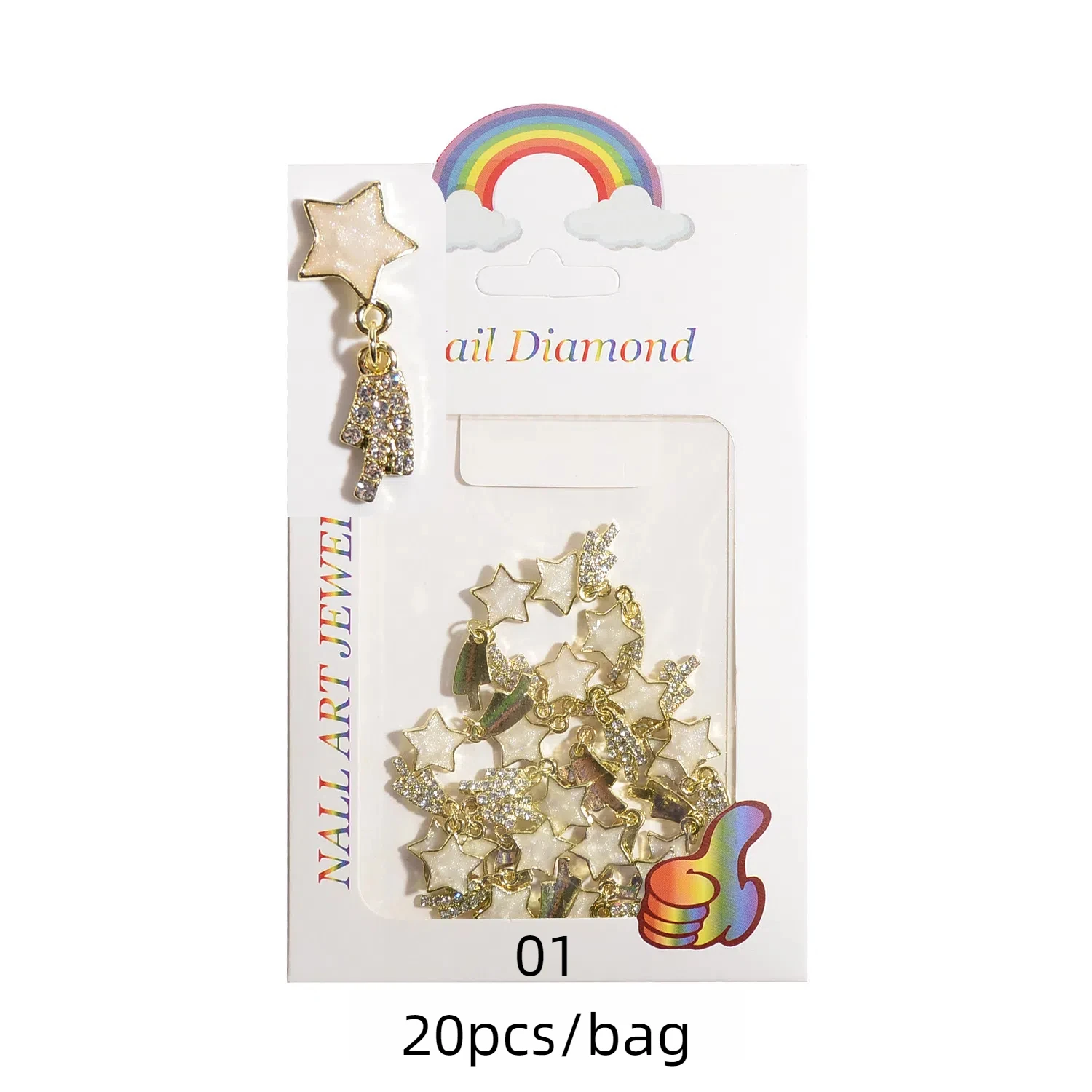 Trending 3D Star Nail Decor Legering Ster Hangers met Micro Set Diamanten Perfecte Vijfpuntige Ster Nagel Versieringen Charms