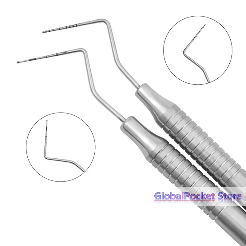 [TG823]Dental Stainless Steel Periodontal Probe With Scaler 1-10 1-15  Probe Instrument Tool Teeth Clean Hygiene Tools