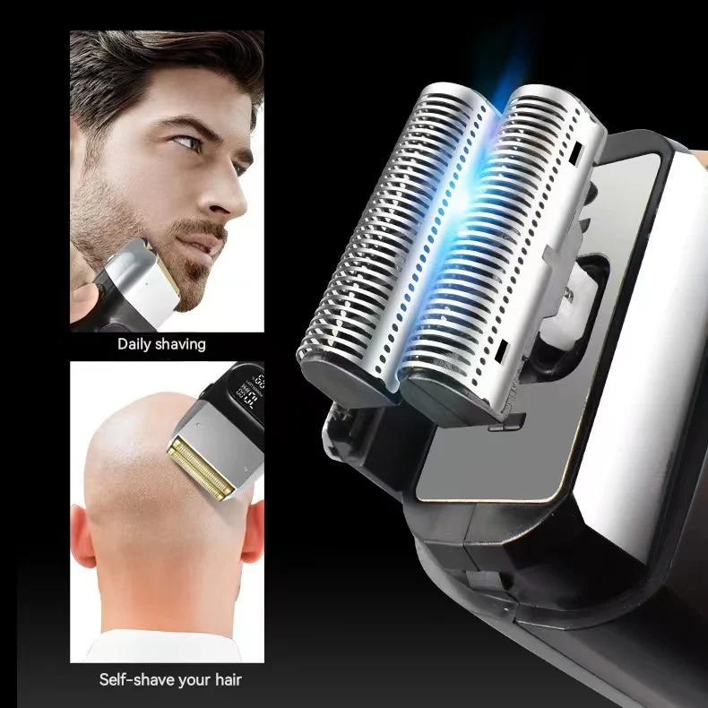 Bald push product USB rechargeable shaved shaver shaved head machine washing head multifunctional shaved electric hair clipper