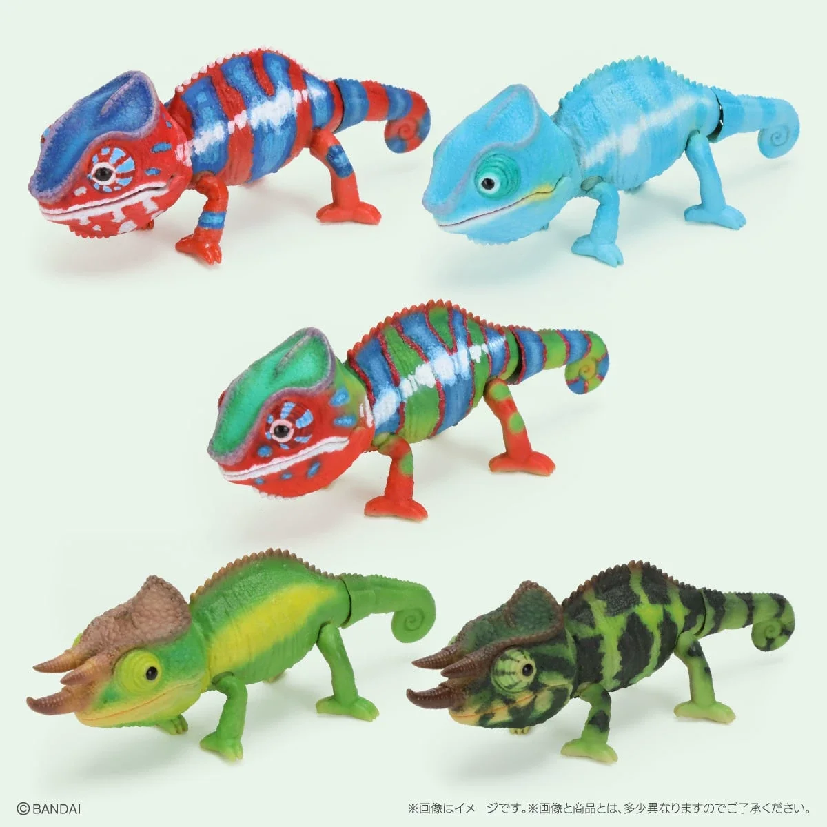 

Bandai Jackson'S Chameleon Model Gashapon 8 Movable Joints Creature Encyclopedia Simulated Educational Kids Collectible Toy Gift