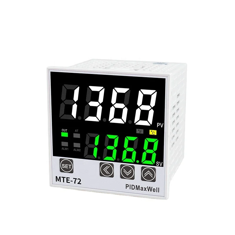 MTE-72 PID Digital Temperature Controller with SSR Relay Output OEM/ODM Supported ABS Material IP43 Rated 1 Year Warranty