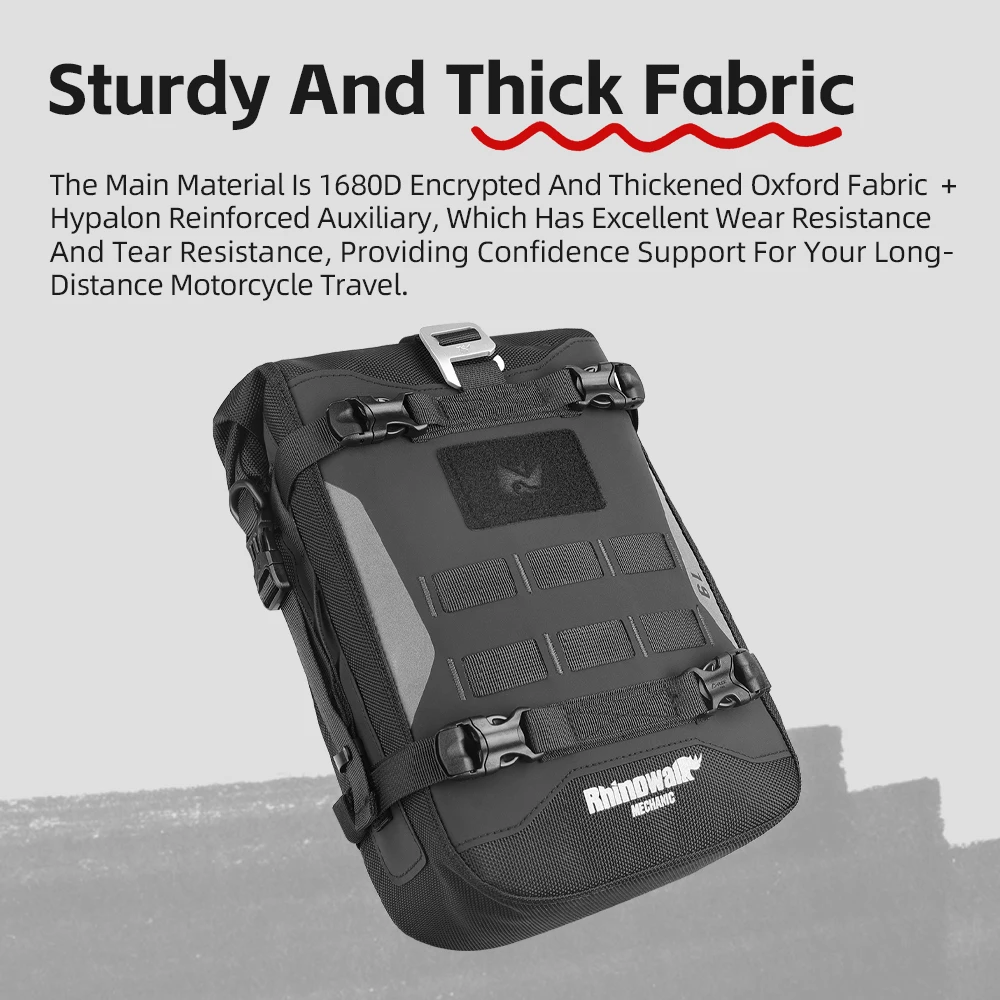 Rhinowalk Motorcycle Bumper Bag Waterproof Frame Crash Bar Pack Outdoor Cycling Tool Placement Bag With Inner Support Board