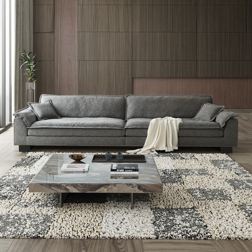 

Modern Modular Home Grey Sectional U Shape Sofa Living High Quality American Style Room Lounge Furniture Luxury Sofa Set