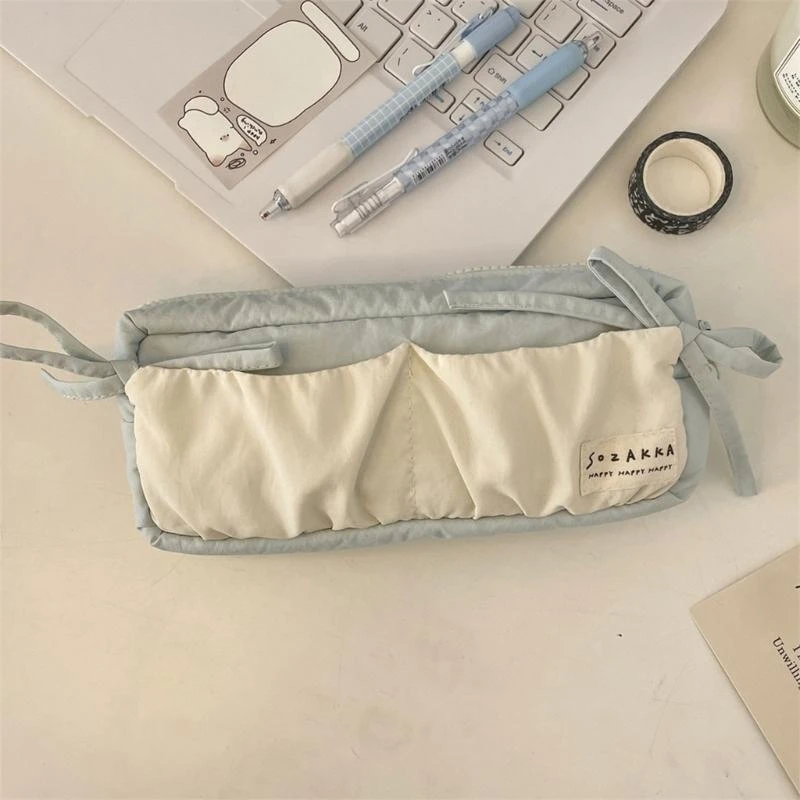 Y2GD capacidade lápis Case Bowknot Pen bolsa