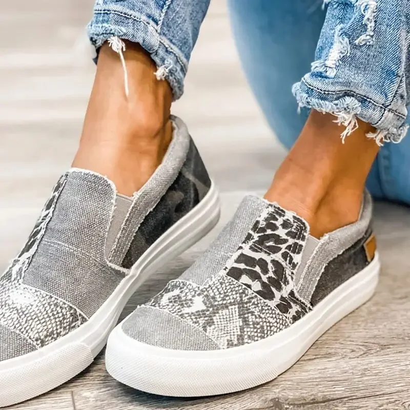 Breath Autumn Women Flat Shoes PU Canvas Gladiator Shoes Women Luxury Designers Wedge Ladies Casual Beach Office Party Sneakers