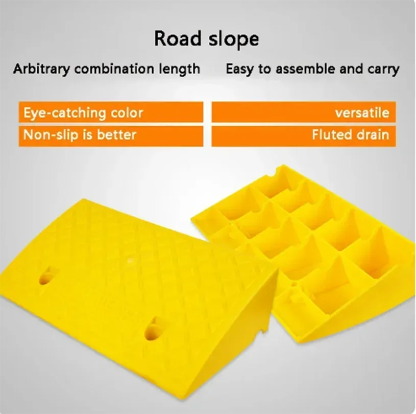 50*38*15cm/16cm Plastic PVC Curb Ramp PortableThreshold Pad Ramp For Loading Dock Sidewalk Scooter Motorcycle Car Triangle Mat