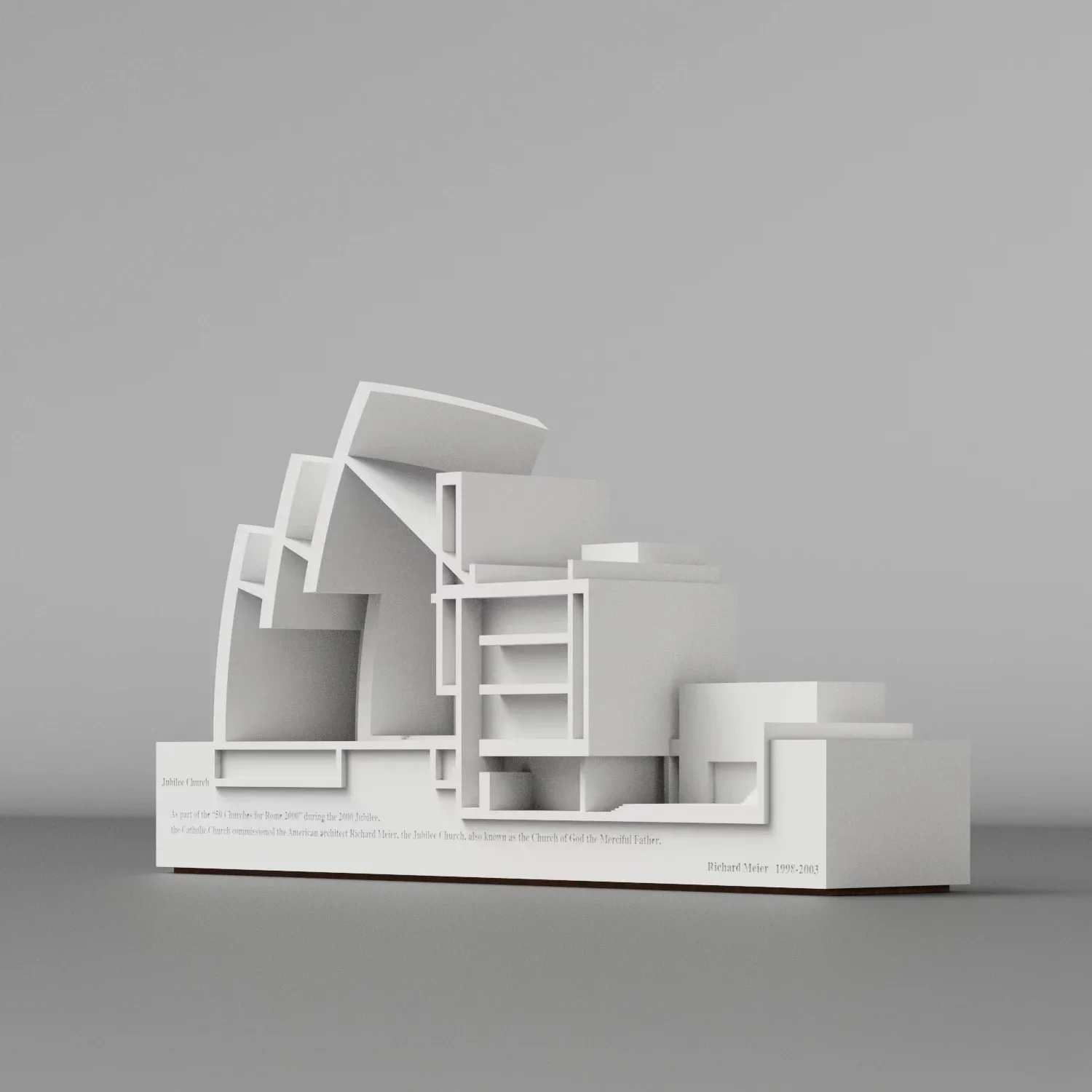 Richard Meier | Millennium Church | Cement Architectural Models Concrete Home Decorative Ornaments