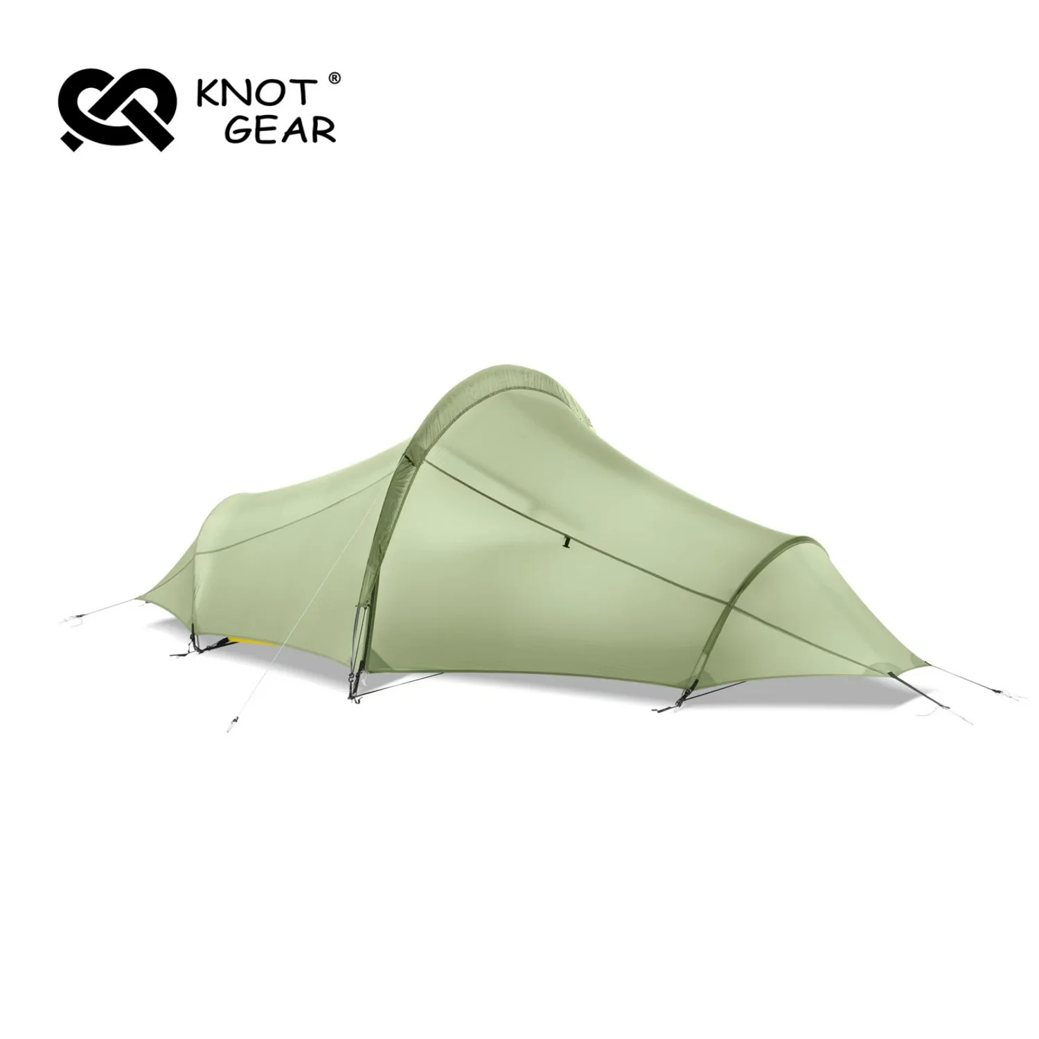 

Knot Rusuo 1P Tunnrl Tent Outdoor Camping Large Space Tent 20D Nylon Double-sided Silicone Travelling Backpacking Rainproof Tent