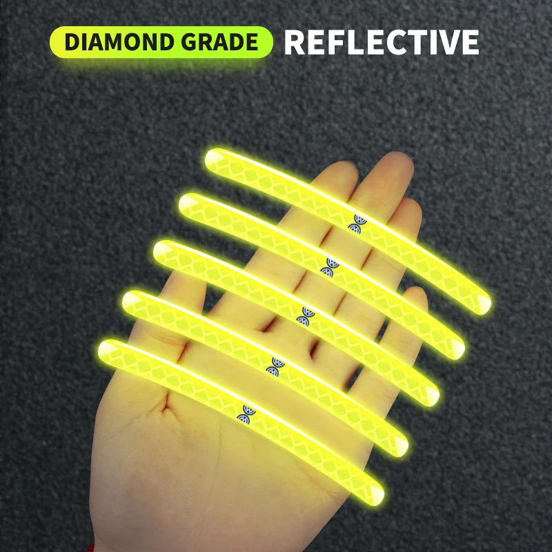 

Наклейки на колеса автомобиля, светоотражающие наклейки, светящиеся флуоресцентные украшения для колес для Volkswagen Golf-5 6 7 Bora Jetta POLO MK4