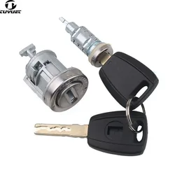 Full Auto Lock Cylinder for Fiat 1PCS Door Lock Cylinder Plus 1PCS Ignition Lock with 2 Key SIP22 Blade