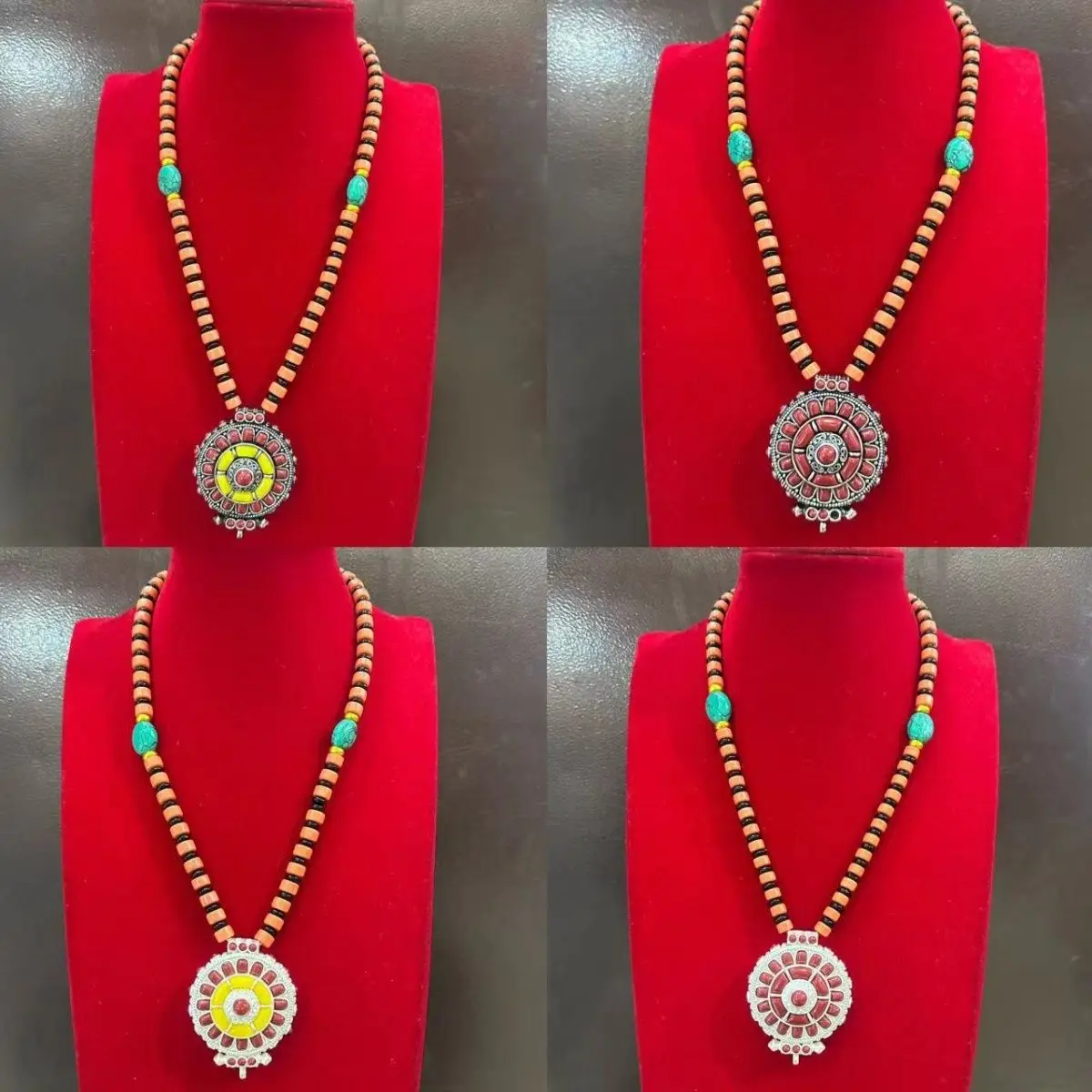 

Ожерелье Xizang с этническим жемчугом в стиле ретро, кулон из тибетского драгоценного камня, новый