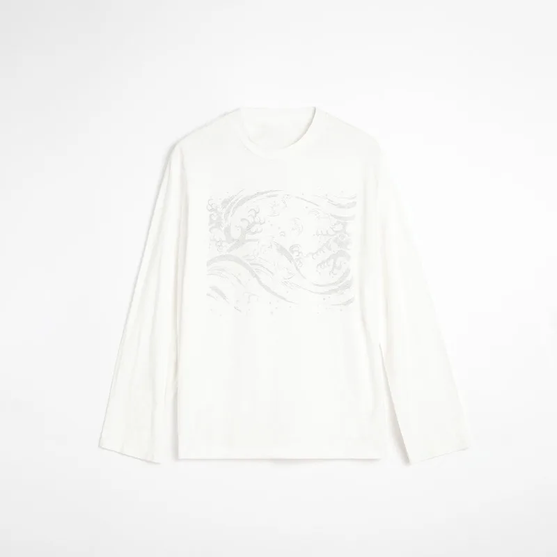 

High Street Our Legacy Повседневная футболка свободного кроя с принтом Мужчины Женщины Модные удобные футболки Топы с длинными рукавами Мужская одежда