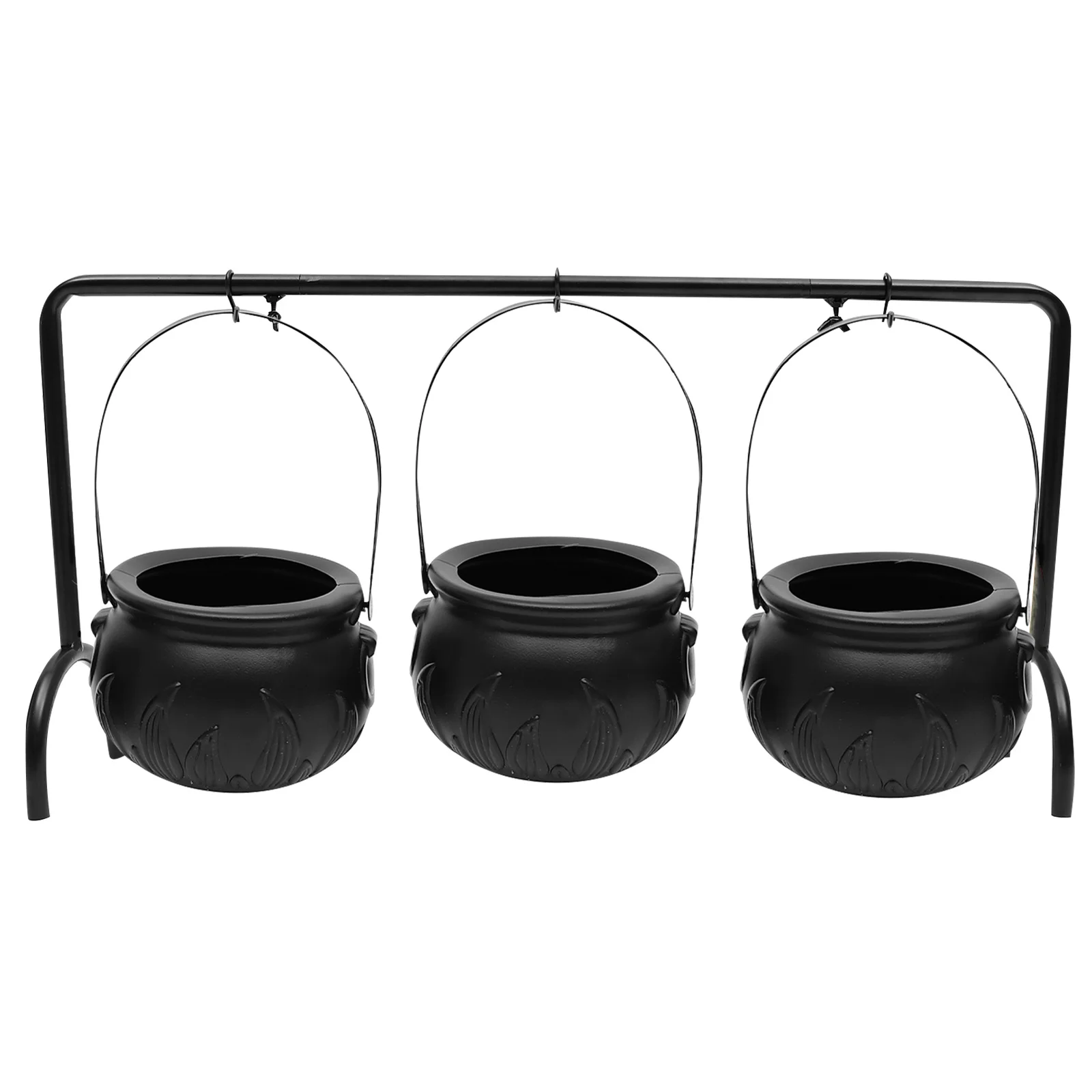 

1Set Halloween Candy Bucket Witch Cauldron Sturdy Plastic Metal Candy Holder Perfect for Halloween Party Treats Decor Storage