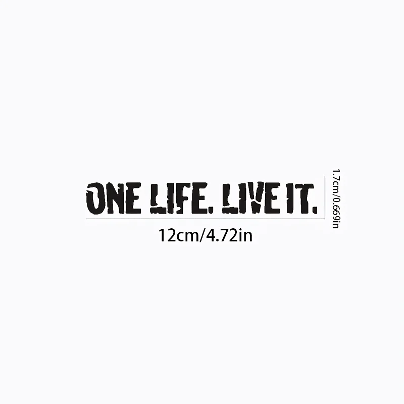 Inspirational Quote Sticker 1PC Live A Great Life Bold Letter Vinyl Decal Car Mirror Bumper Window 4WD Auto Decoration