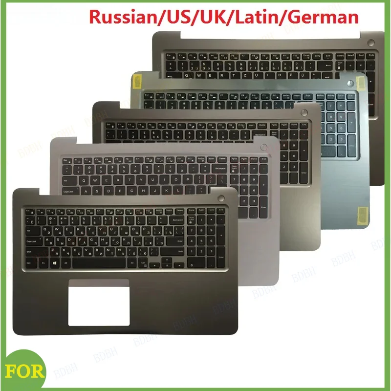 

НОВИНКА: Верхняя крышка корпуса (палмрест) для ноутбуков Dell Inspiron 15 5565 5567 с клавиатурой (латинская/русская/американская/британская/немецкая)