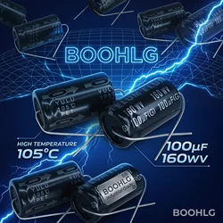 5PCS original genuine axial polarized filter electrolytic capacitor 160v 100uf 16X32mm