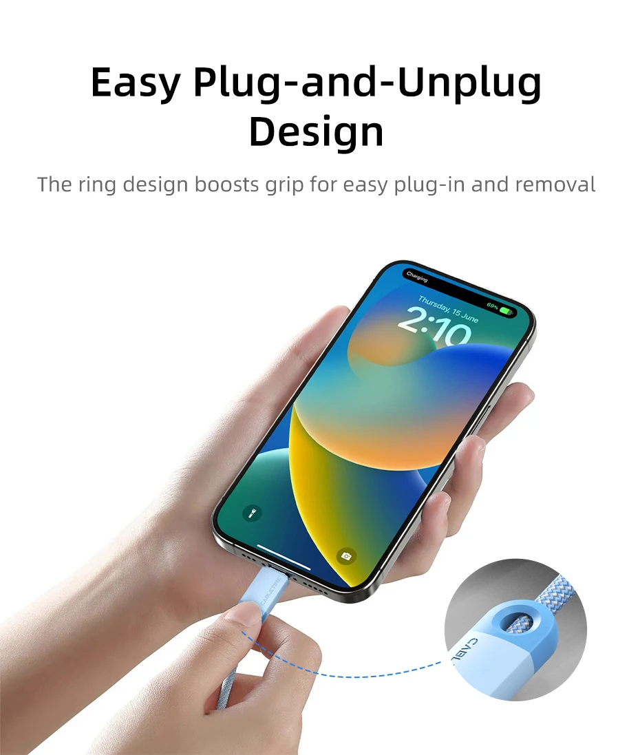 CABLETIME USB A auf USB C Kabel 6A Super Ladung Telefon Kabel Für Huawei Mate 60 Honor 100 W/88 W XIAOMI Schnelle Ladekabel – Detail 10