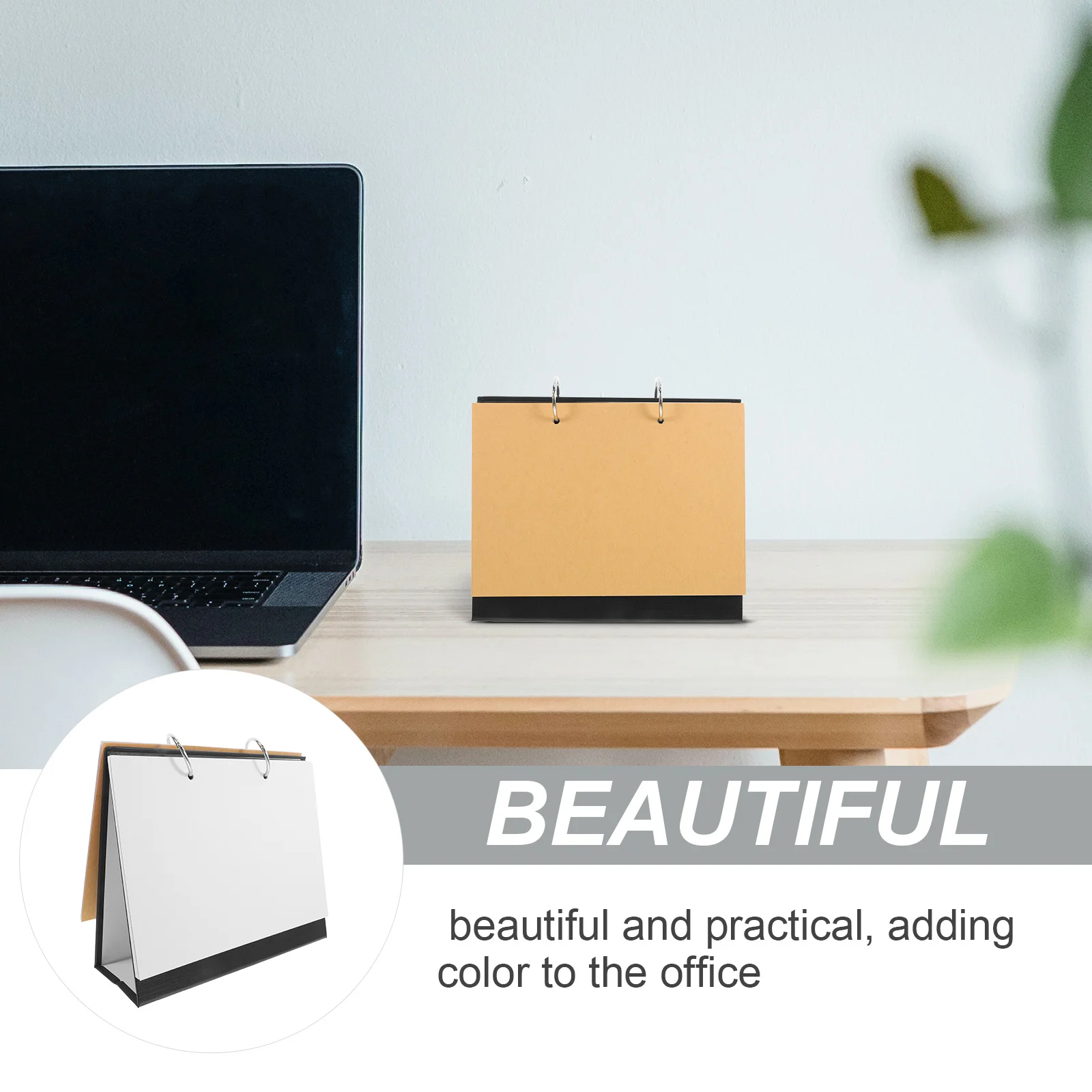 

2-Ring Blank Diy Desk Pad Detachable Thick Pages For Drawing Scrapbooking Craft Lovers Aesthetic Desk Calendar Flip Calendar