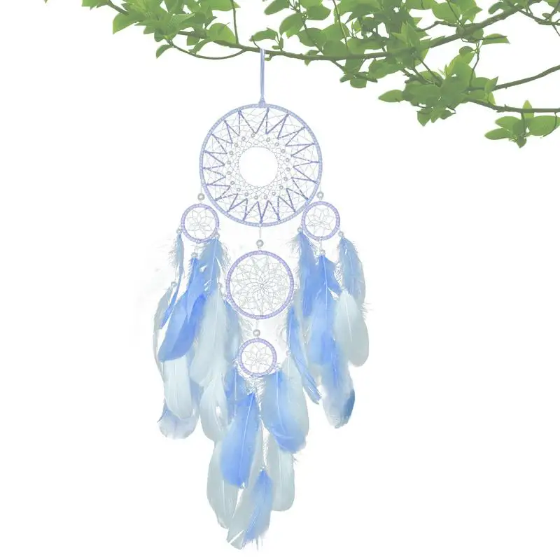 Dream Catcher Boho Home Decor Lucky Five Rings Dream Catcher Decoration Wall Hanging Baby Room Decoration Kids Nursery