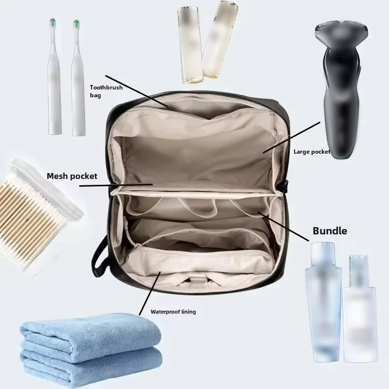 

Портативная дорожная косметичка большой емкости, водонепроницаемая подвесная сумка для мытья, чехол для хранения туалетных принадлежностей, органайзер, дорожные аксессуары