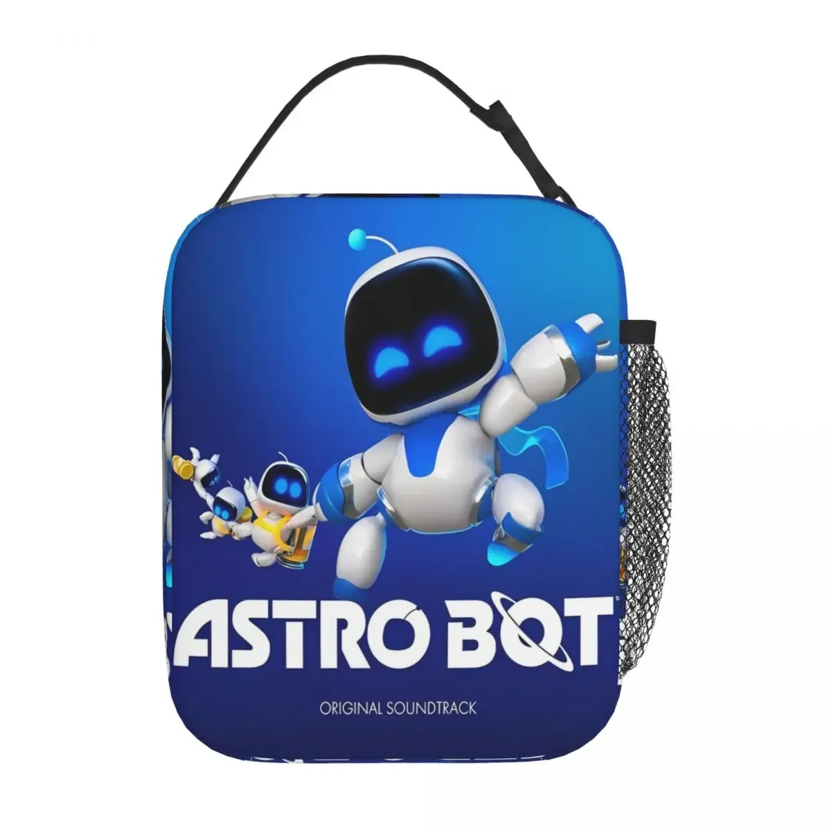 

Astrobot Astros Playroom Merch Insulated Lunch Bag For Office Gamer Robot Food Box Portable Thermal Cooler Lunch Boxes