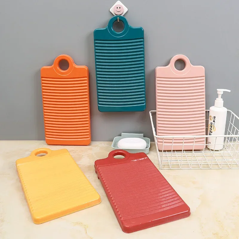 1pc Non-Slip Mini Durable Hand Wash Plastics Washboard Portable Laundry Board Trough Household Clothes Cleaning Tool