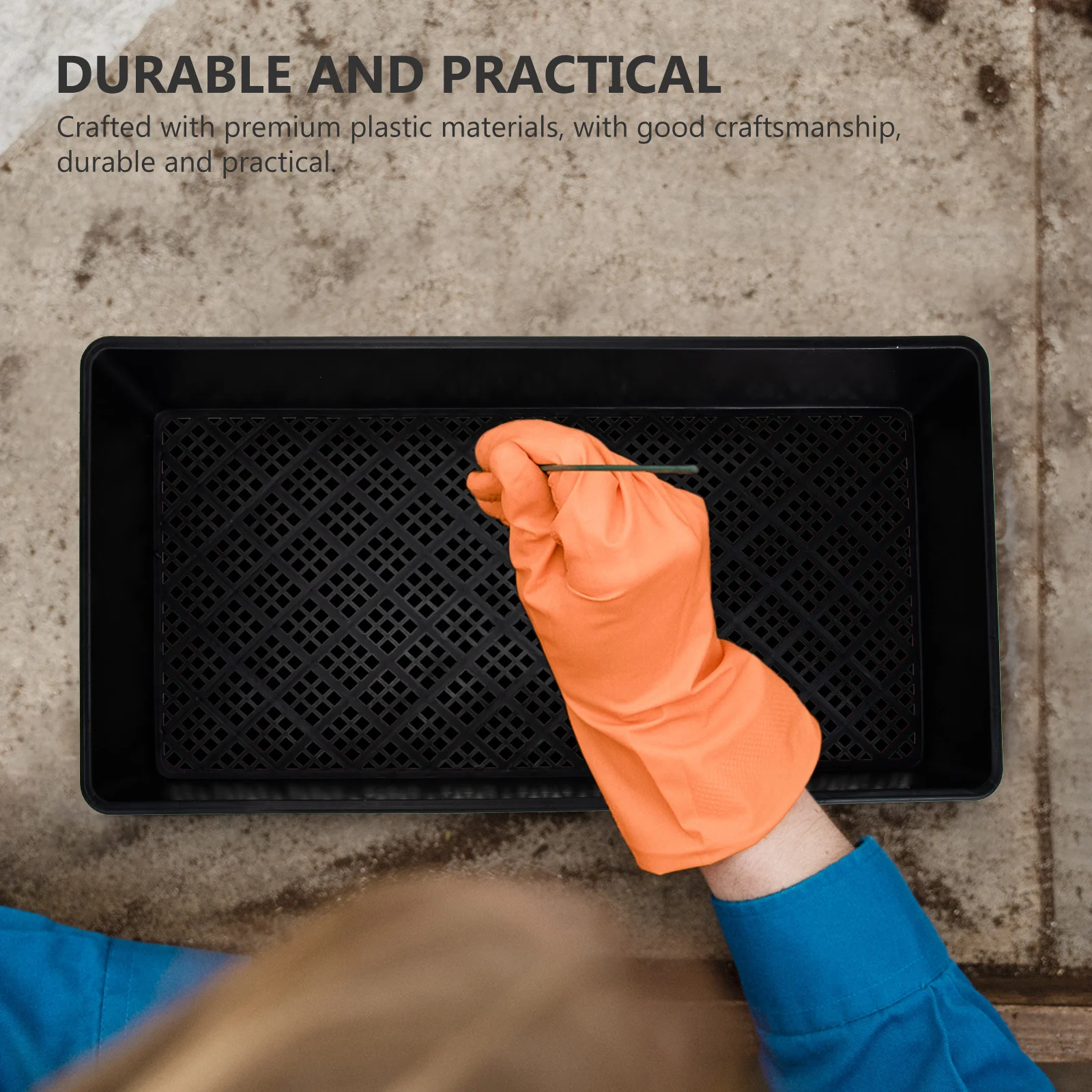 6 قطعة صواني إنبات النبات قسط البلاستيك دائم Microgreens تزايد الحاويات الحضانة البذر صينية صينية زراعة النباتات