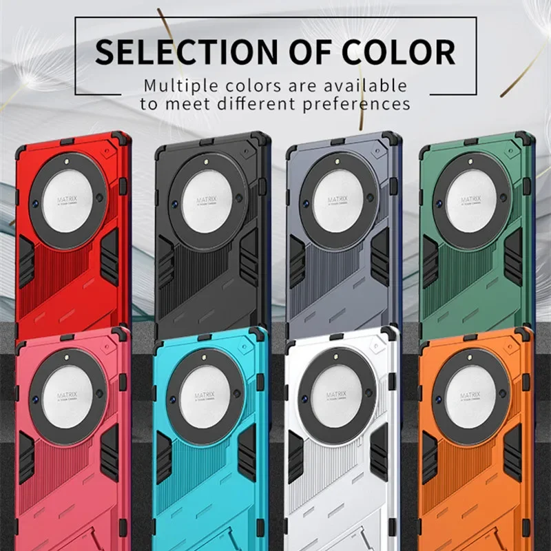 

For Honor X9A 5G Case Honor X9A Cover 6.67 inch Punk armor Shockproof Hard Rubber Bracket Bumper For Honor X9A Fundas