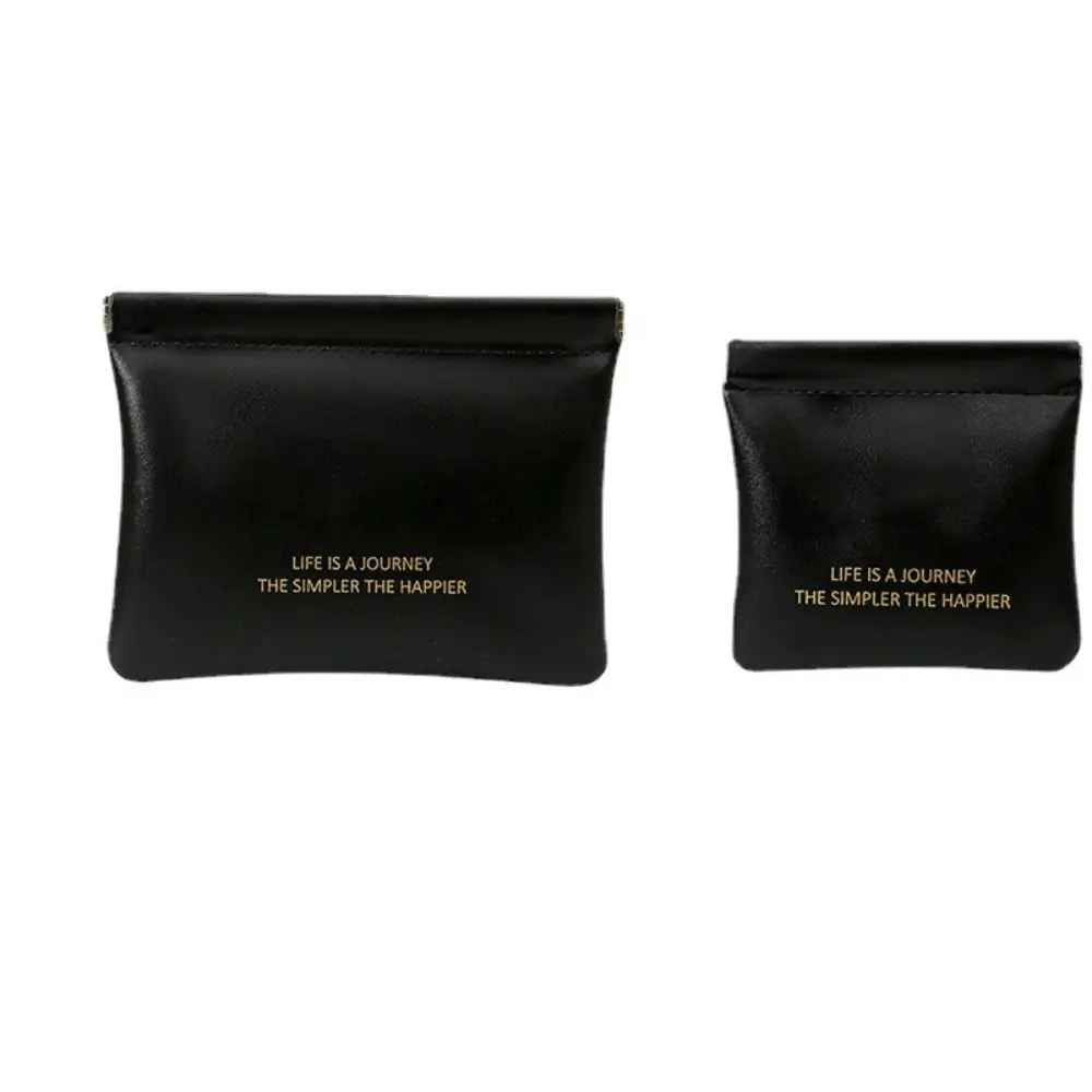 

Fashion Automatic Closing Lipstick Bag Portable Mini Cosmetic Organizer Pouch Travel PU Jewelry Handbag