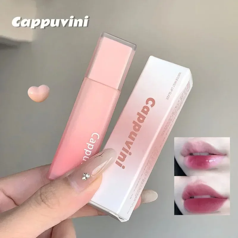 Gradientowy błyszczyk do ust z mgiełką wodną Matte Low Saturation Long Lasting Plumper Lipstick Non-Stick Cup Nude Lip Glaze Kosmetyczny makijaż