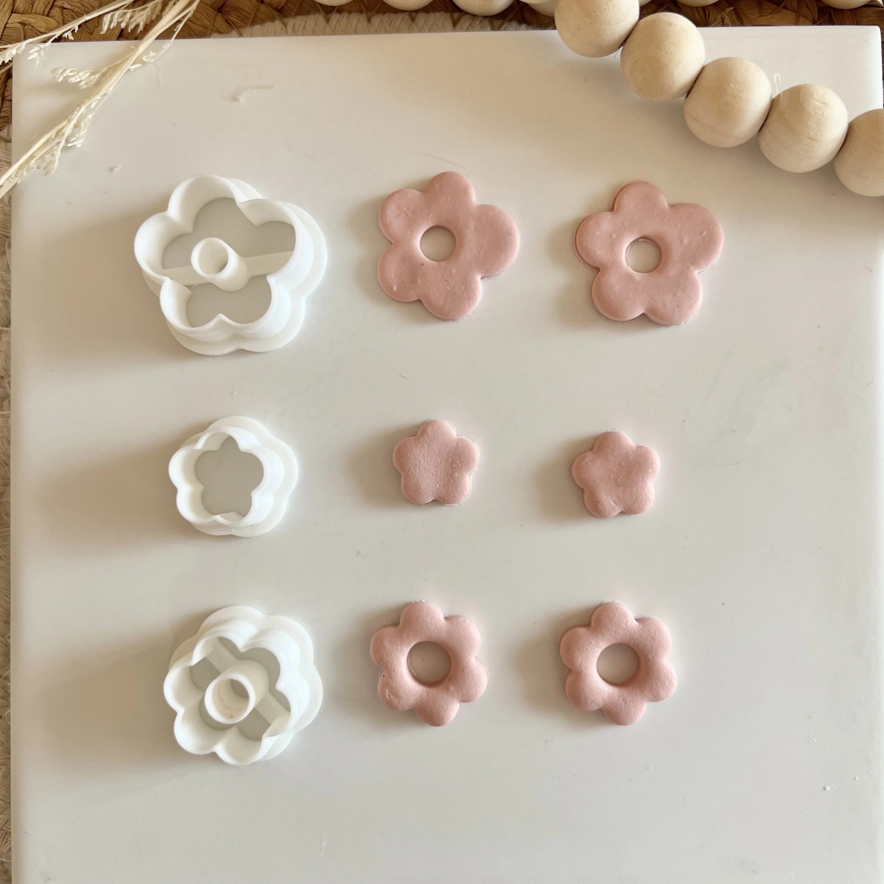 3 teile/satz Blume Ohrringe Polymer Clay Schneider Hohl Geometrische Muster Form DIY Keramik Ohrringe Schmuck Anhänger Ton Werkzeuge – Detail 3