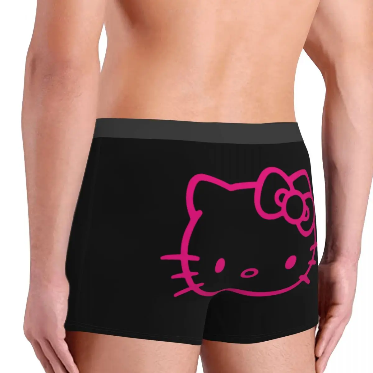 Novità maschile Sanrio Hello Kitty intimo Cartoon Boxer slip pantaloncini traspiranti mutandine mutande