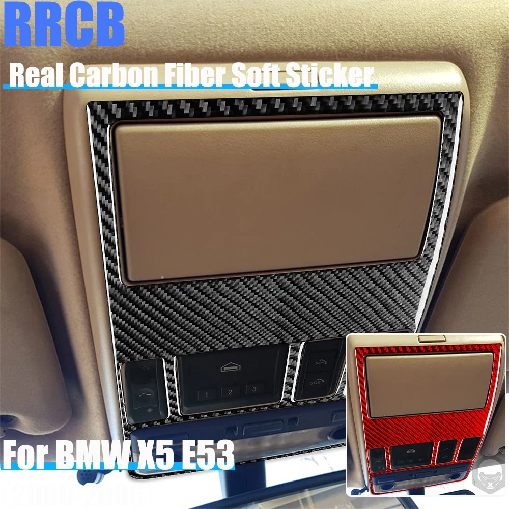 

Настоящее углеродное волокно, автомобильные аксессуары, лампа для чтения, рамка, мягкая наклейка для BMW X5 E53 2000 2001 2002 2003 2004 2005 2006