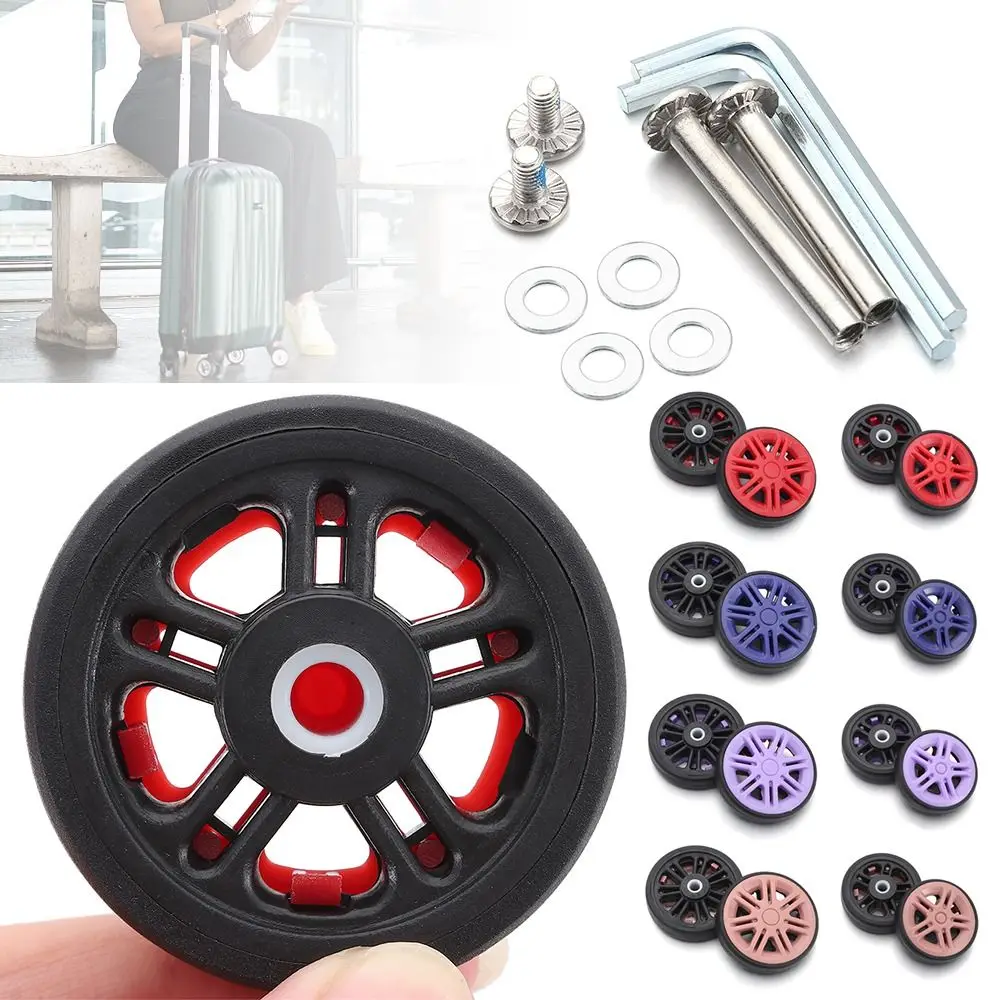 

2Pcs Suitcase Parts Axles Suitcase Wheels Replacement with Screw Travel Luggage Wheels Replace Wheels Luggage Accessories