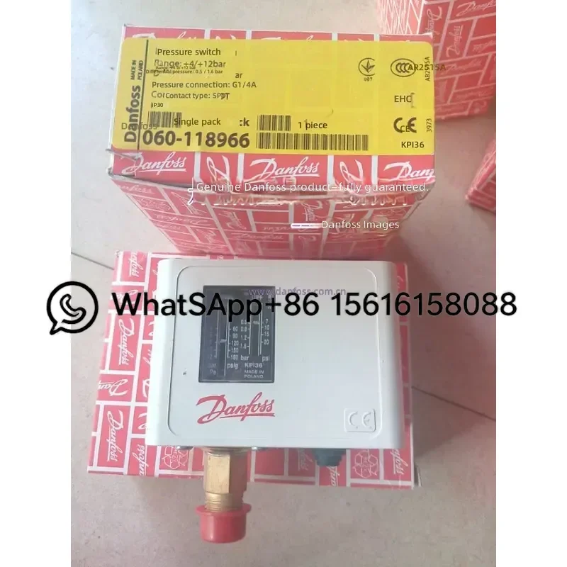 Danfoss KPI36 Light Industrial Pressure Switch 060-118966 060-316966 HVAC Refrigeration Compressor Control Relay Sensor Auto